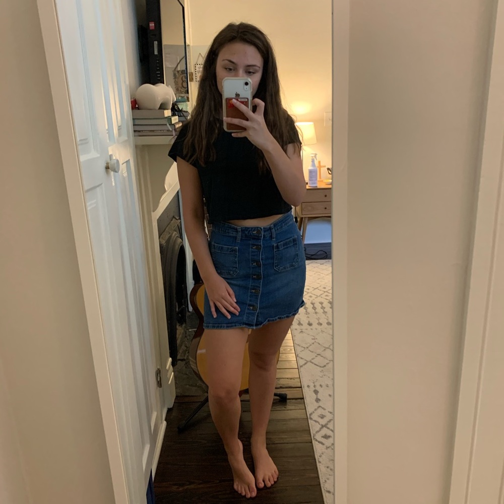 Button front denim skirt from Gap!!